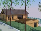 Maison ossature bois sur terrain en pente