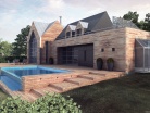 Maison  avec piscine � d�bordement-deck.