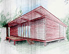 Une maison rouge sur pilotis (33)