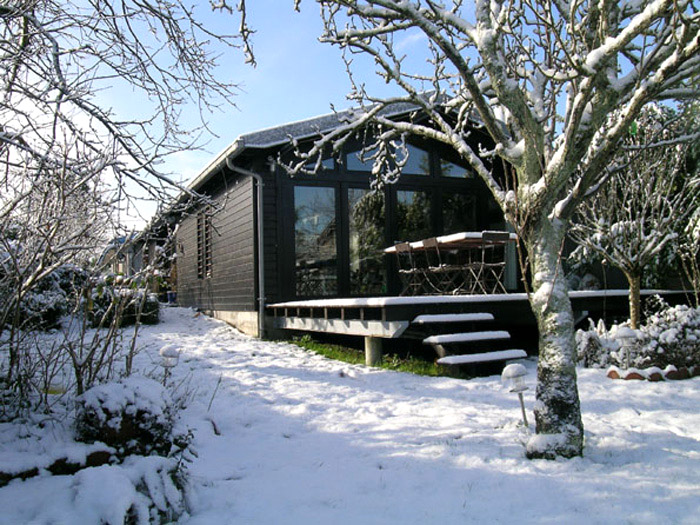 maison bois avec jardin et terrasse