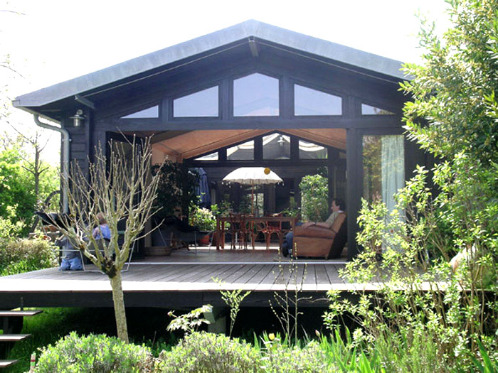 maison ossature bois avec terrasse 