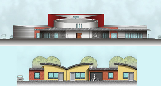élévation couleur des bâtiements de la maison de retraite