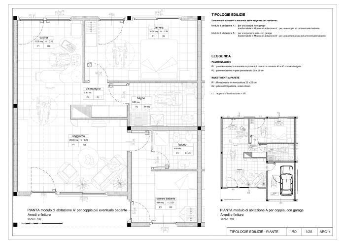 plan d'une chambre type