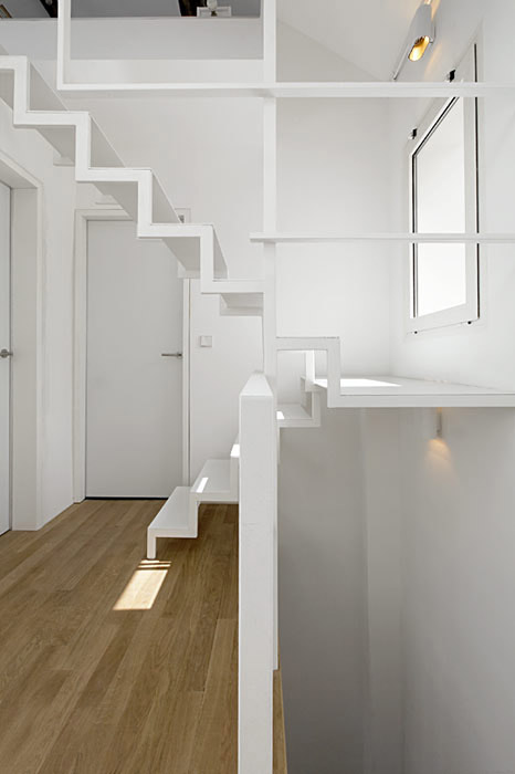 vue en coupe de l'escalier