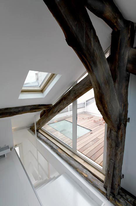 vue plongeante terasse et escalier