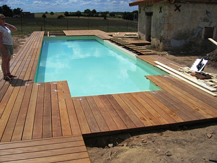 piscine en construction