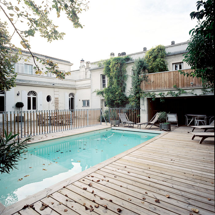 façade, piscine