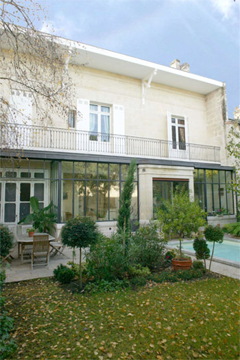 fa�ade maison, jardin 