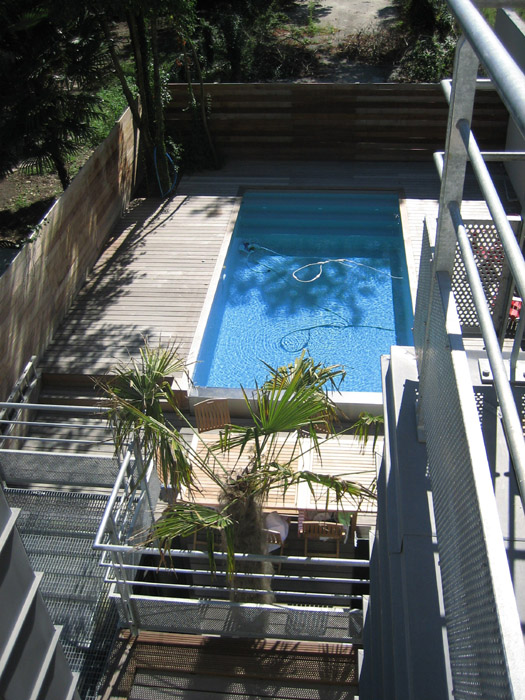 piscine, vue de dessus
