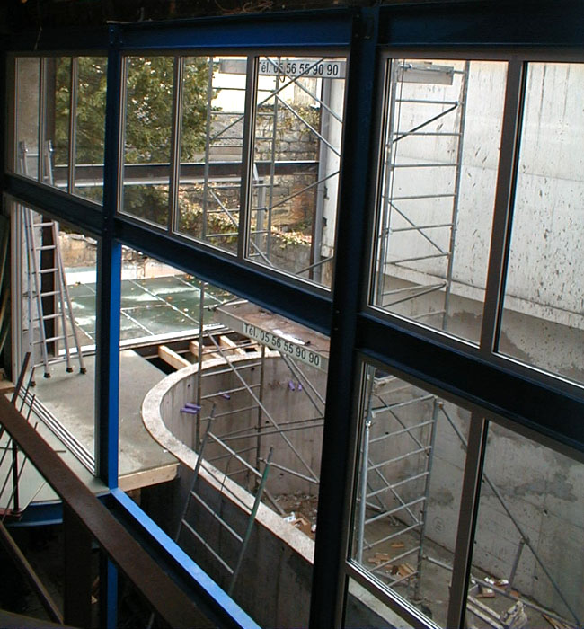 baie vitr�e, structure piscine