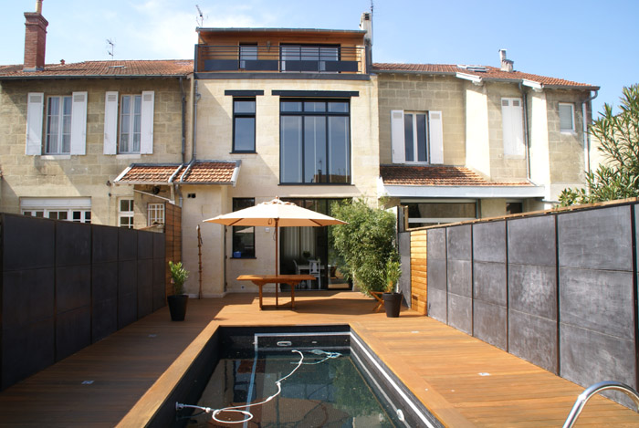fa�ade maison , piscine