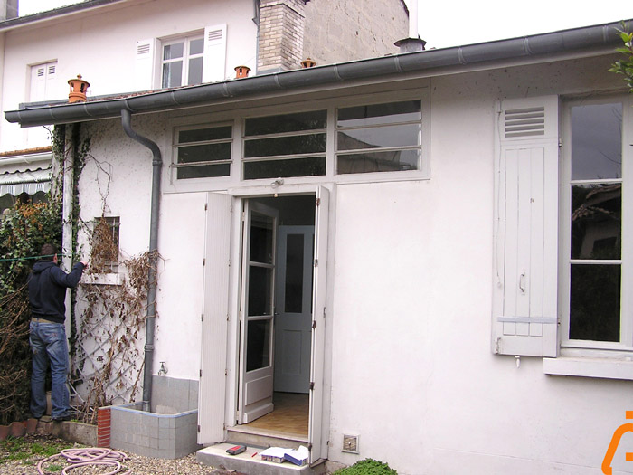 c�t� cour avant travaux
