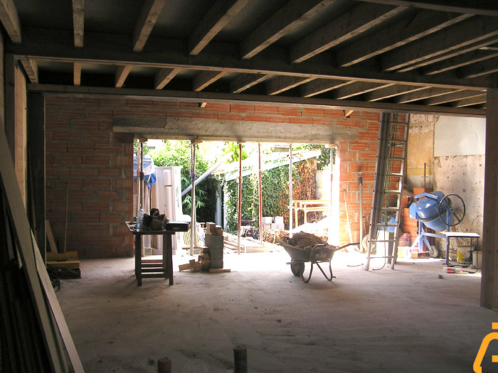 espace vers ouverture jardin