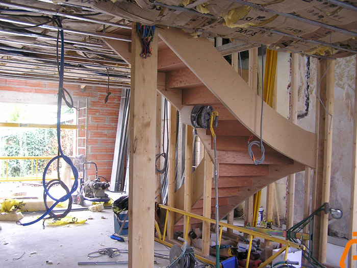 escalier en bois