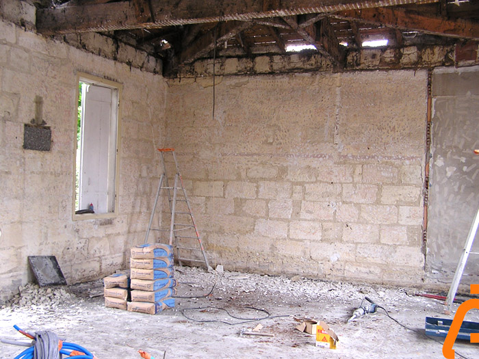 d�caissement int�rieur de la maison