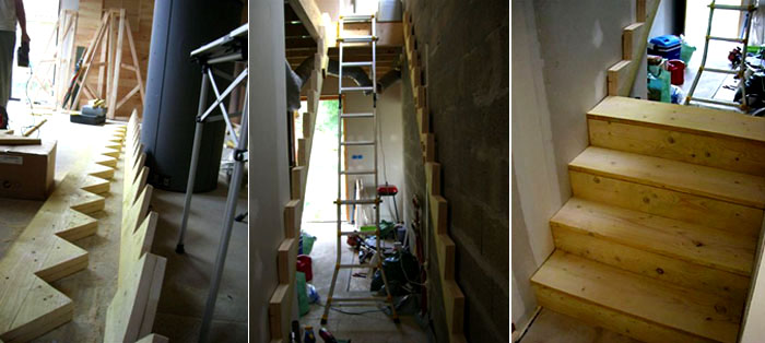 construction de l'escalier