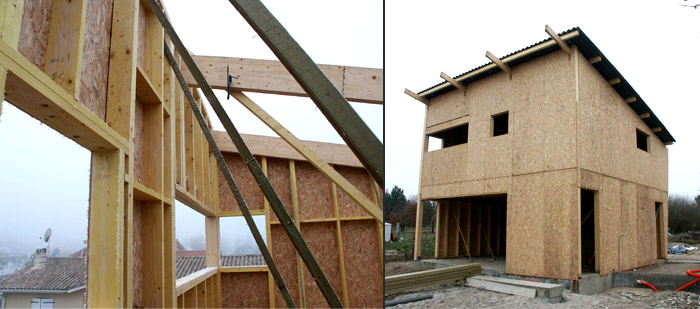construction d'une maison en bois