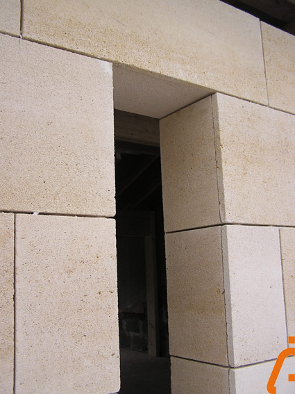 placage pierre, façade