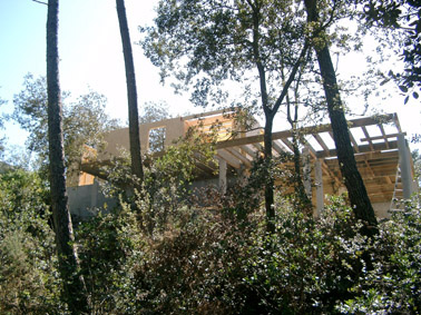 maison ossature bois dans les pins