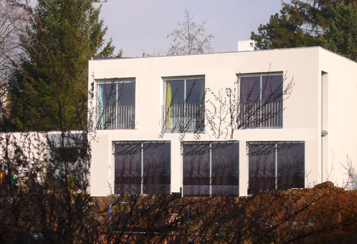 fa�ade maison vitr�e