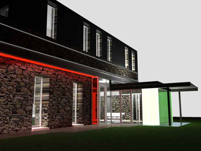 vue 3D rénovation maison