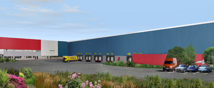 entrep�t avec quai de chargement poids lourds