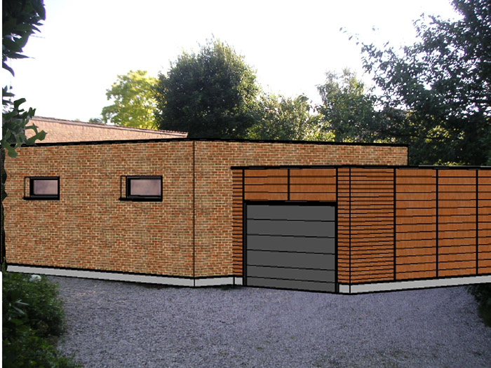 extension sur b�timent en briques