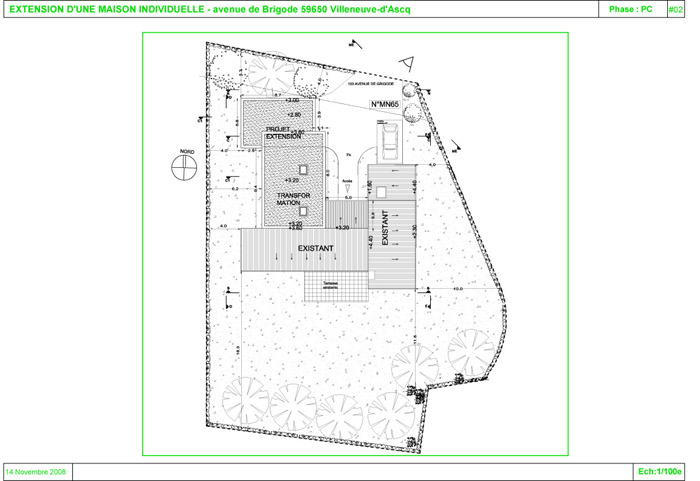 plan de masse du terrain