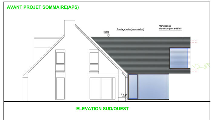 projet d'extension �levation de maison