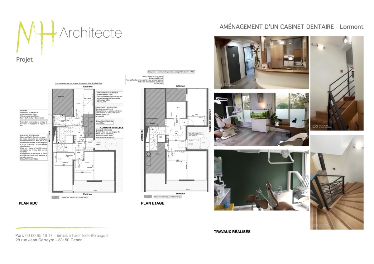 Jumelage de 2 appartements pour cration d'un cabinet dentaire - LORMONT