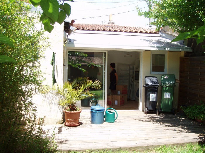 ECHOPPE LOUSTAUNAU / VIGON : FACADE SUR JARDIN AVANT TRAVAUX