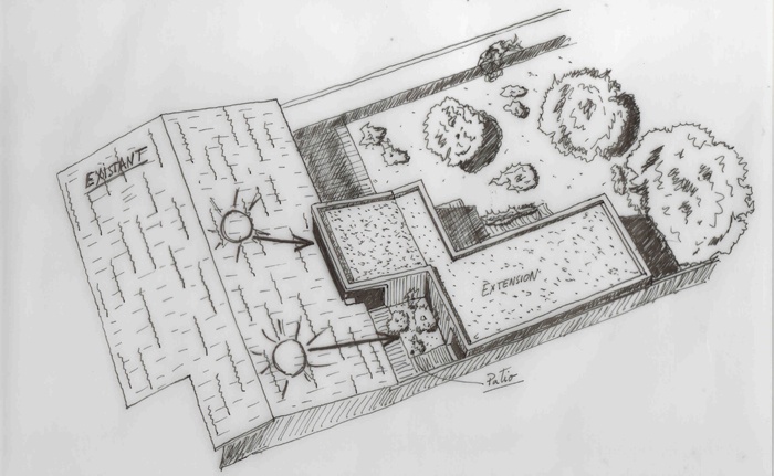 EXTENSION D'UNE HABITATION DANS UN LOTISSEMENT A CANEJAN : 2