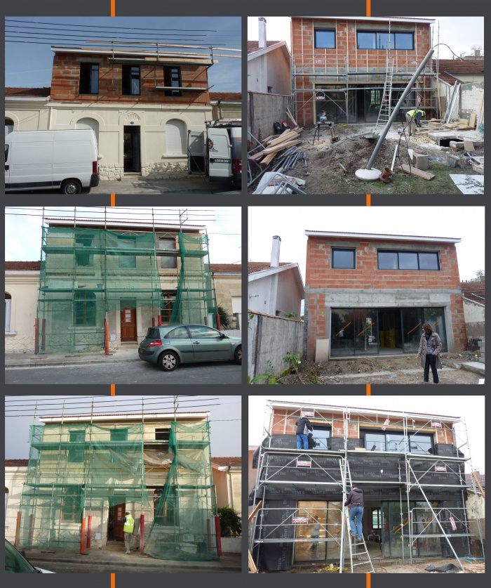 Surélévation d'une échoppe : évolution facades 2 copie