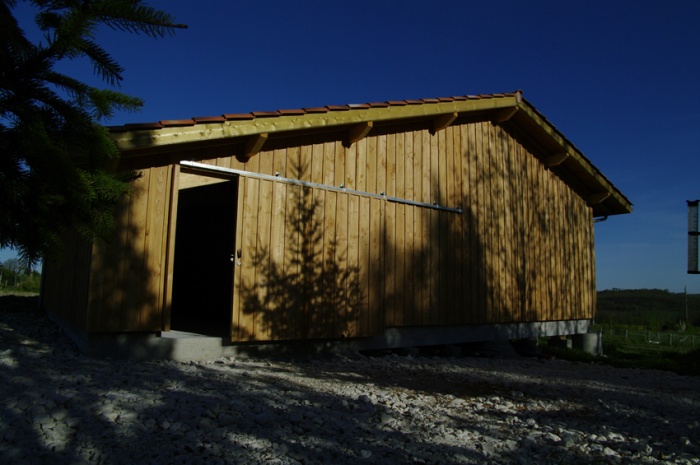 maison bois cologique : pignon ouest