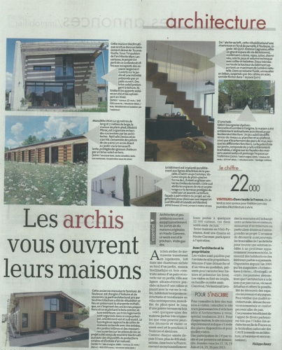 Transformation d'un atelier en loft  Toulouse : article la Depeche du Midi 22.06