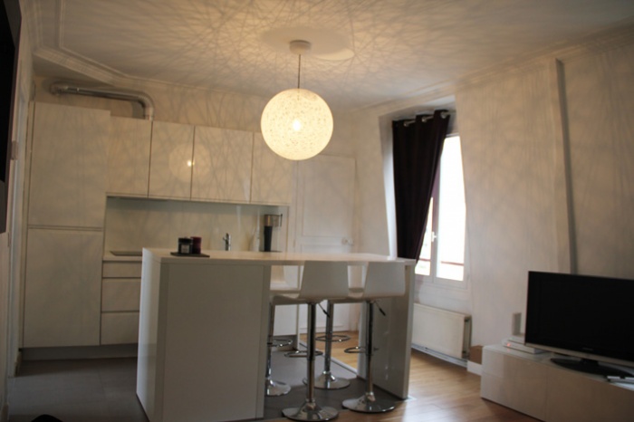 Transformation appartement T2 en T3 : salon-cuisine