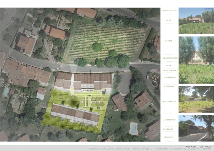 Construction de 36 logements à AUZEVILLE : A3 Plan Masse