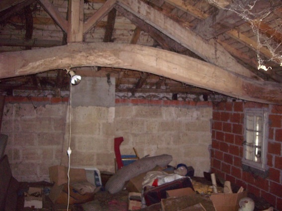 Rénovation d'une maison d'habitation : Etage avant travaux