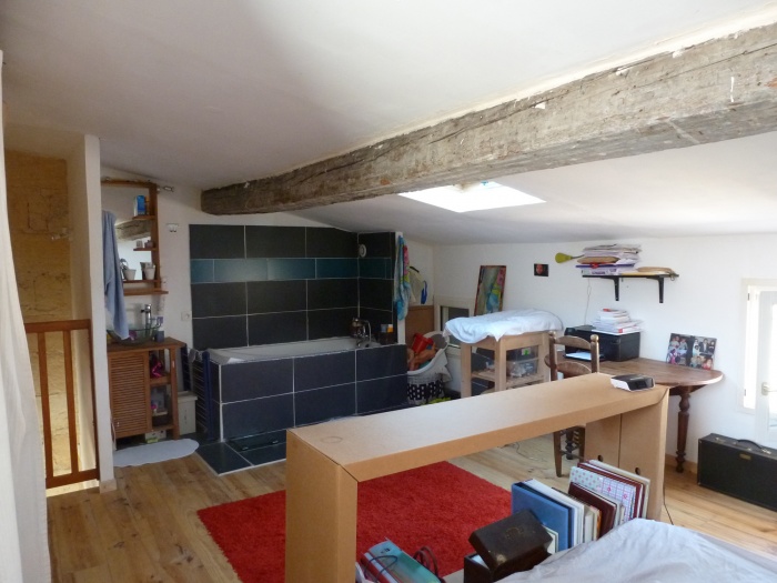 Réhabilitation toute en hauteur : chambre sous les toits.JPG