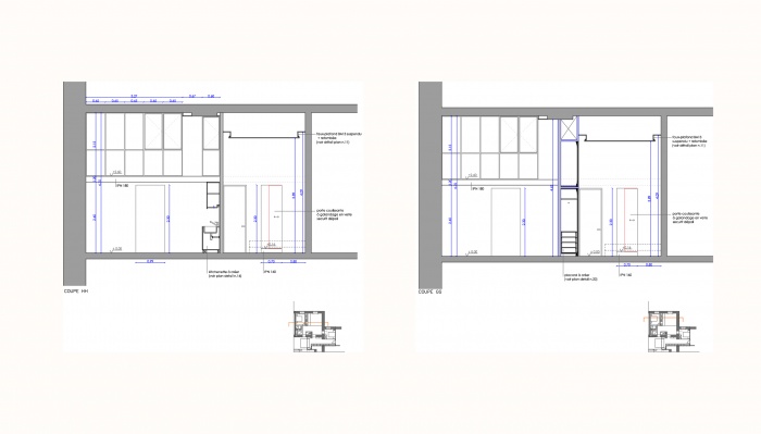 Rhabilitation d'un appartement : 5 coupe projet