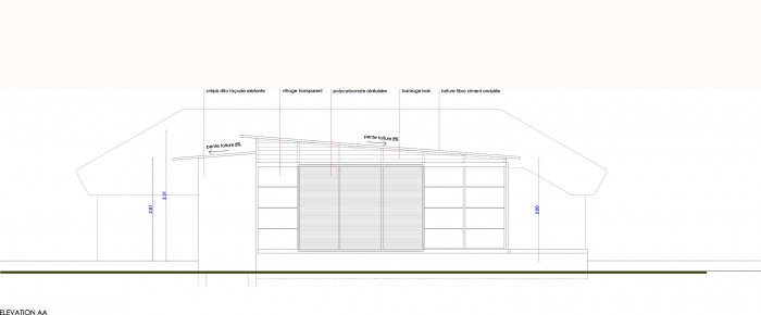 Extension en Touraine : 2 -  elevation