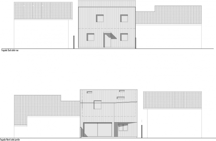 Maison au Bouscat : COM TEIXERON FACADES SUD NORD