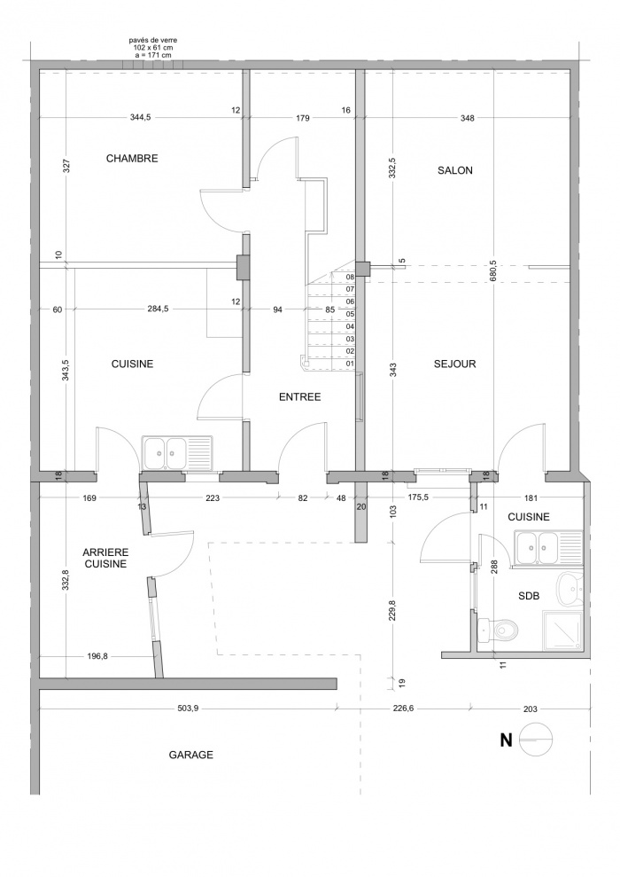 Rnovation choppe F : Plan EDL / RDC