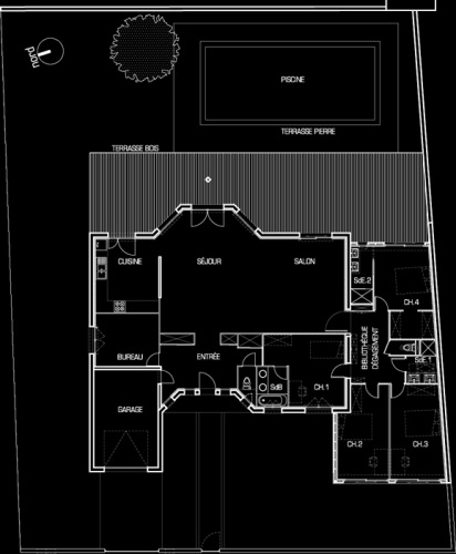 Extension d'une maison pavillonnaire : LBDR_plan pro