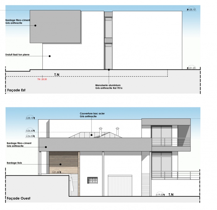 Extension contemporaine et rénovation d'une maison individuelle : 2