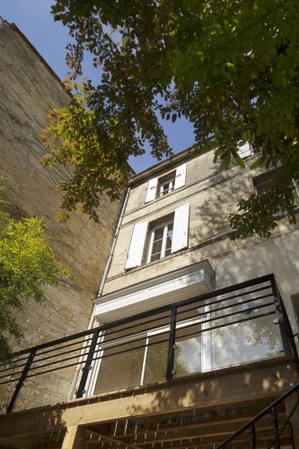 Ramnagement d'une maison d'habitation : faade sur jardin