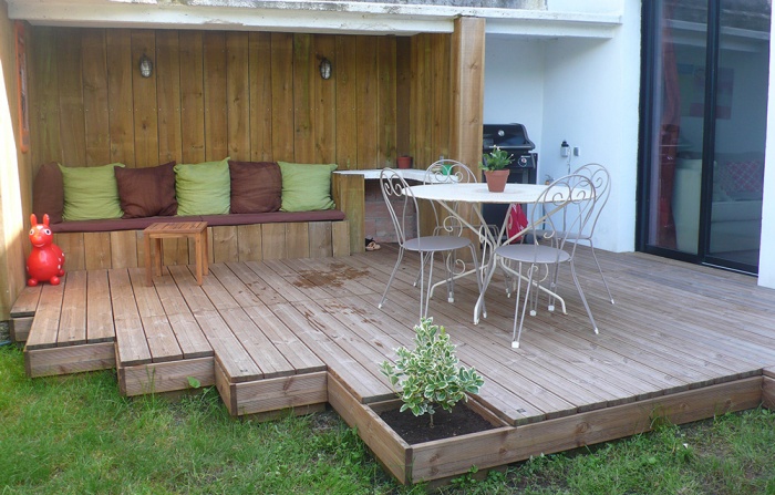 Surlvation en ossature bois : jardin