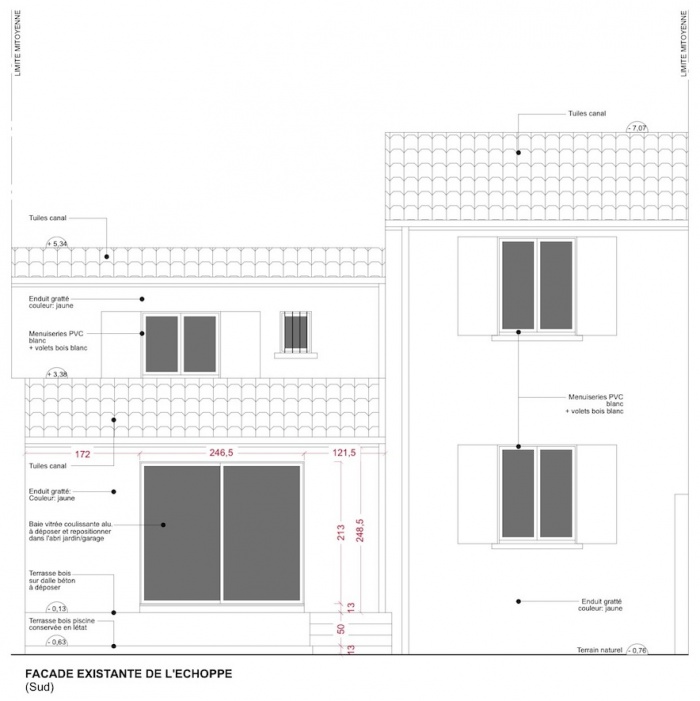 Extension d'une maison de ville : Faade - Etat des lieux