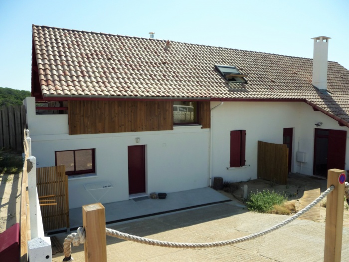 Extension d'une maison de plage : Faade avant Nord