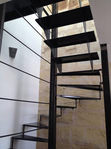 Restructuration et surlvation d'une choppe  Talence : l'escalier